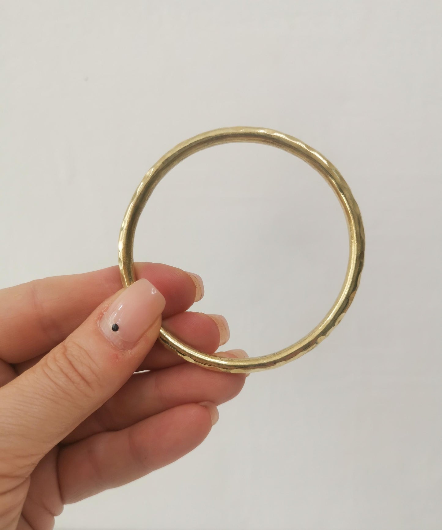 Solid brass bangle, hammered statement bangle, wide bangle, tribal gold bangle, minimalist simple bangle