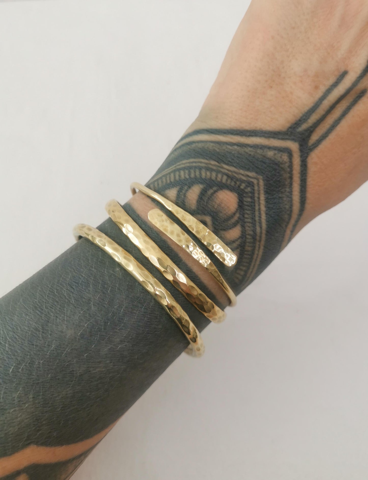 Solid brass bangle, hammered statement bangle, wide bangle, tribal gold bangle, minimalist simple bangle