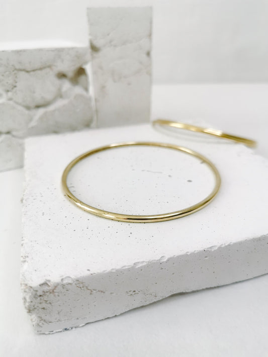 Thin solid brass bangle, statement bangle, simple bangle, tribal gold bangle, minimalist bangle