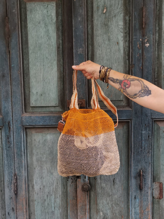 Umhängetasche aus Laos, Crossbody Tasche, nachhaltiger Shopper, 100% Handarbeit, Fair Trade