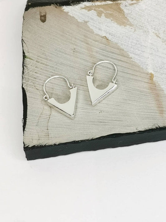 Geometric Sterling Silver Earrings | Triangular Earrings | Minimalist Triangle Earrings | CocosyBerlin