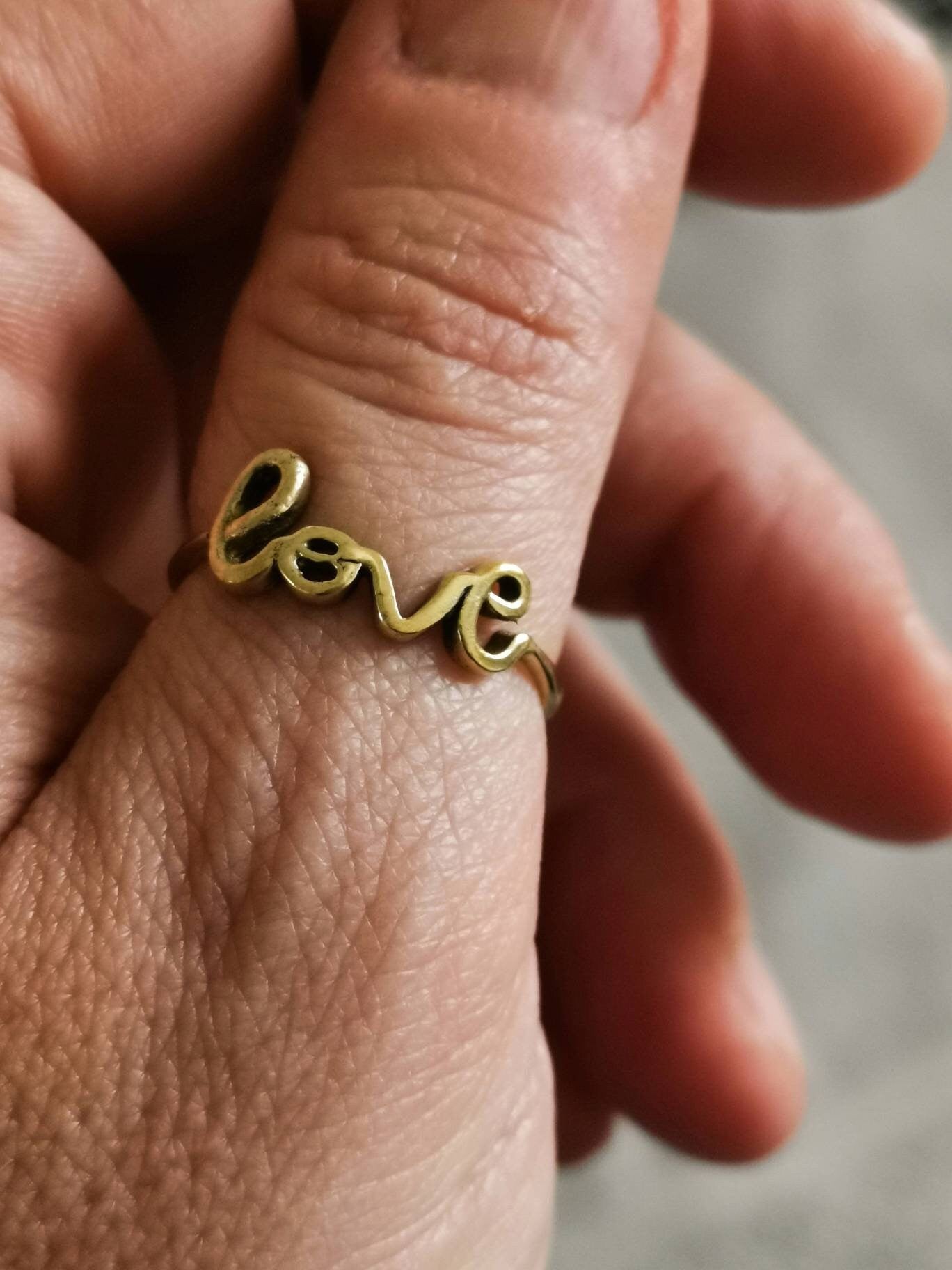 Love on sale written ring