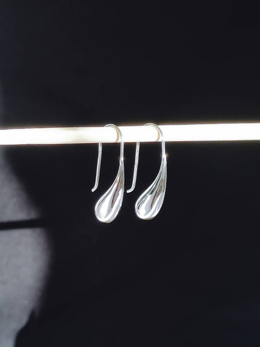 Drop earrings made of 925 silver, long hanging earrings, drop-shaped, minimalist earrings, silver hanging earrings