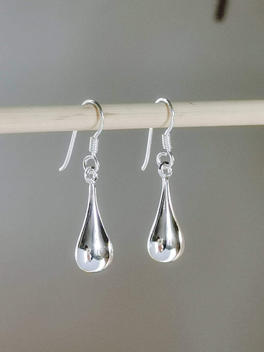 Drop earrings made of 925 silver, fine hanging earrings, drop-shaped, minimalist earrings, hanging earrings silver