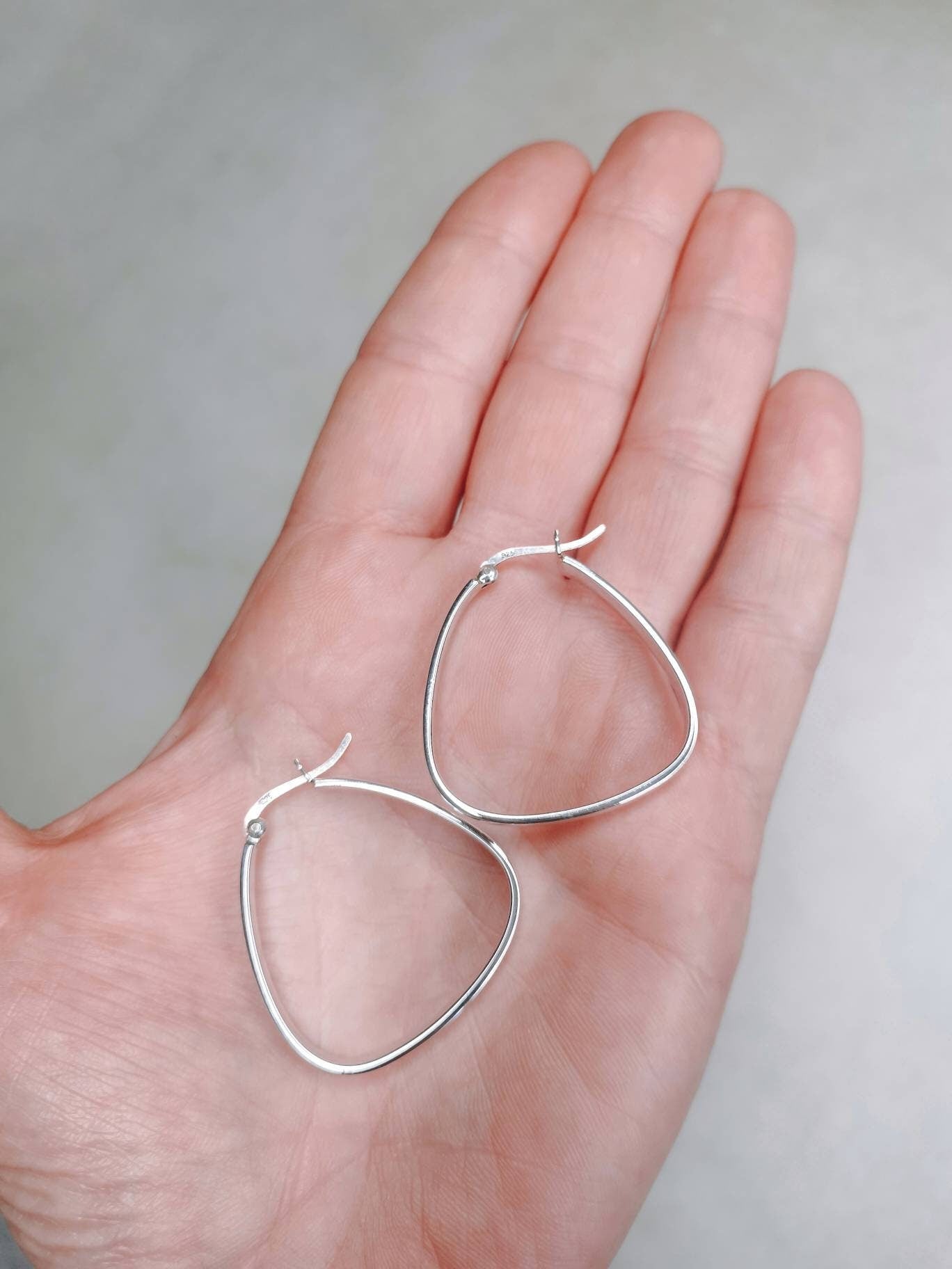 NEW Seaworthy Sterling hot Silver Geometric Hoop Earrings